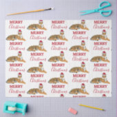 サンタハおもしろいット付きクリスマスタイガー動物 薄葉紙 (クラフト)