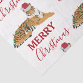 サンタハおもしろいット付きクリスマスタイガー動物 薄葉紙 (詳細)