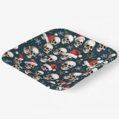 サンタハッおもしろいツのクリスマススカル ペーパープレート (傾斜あり)