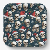 サンタハッおもしろいツのクリスマススカル ペーパープレート (正面)