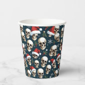 サンタハッおもしろいツのクリスマススカル 紙コップ (正面)