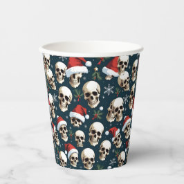 サンタハッおもしろいツのクリスマススカル 紙コップ