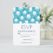 サンタハッツに可愛いホッパークマのクリスマスデザイン 出欠カード (スタンド正面)