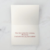 サンタハッツに可愛い猫メリークリスマスデザイン カード (内部)