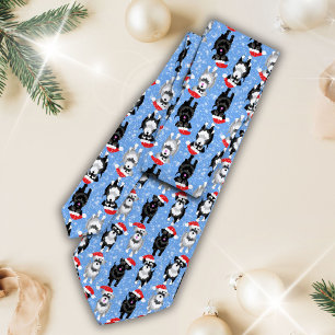 サンタハッツのクリスマスシュナウザーカスタムズカラー ネクタイ