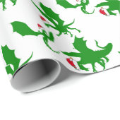 サンタハッツのクリスマスドラゴンカッコいいファンタジー ラッピングペーパー (ロールコーナー)