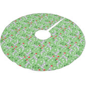 サンタハッツグリーンホリデーのクリスマスダルマティア ブラッシュドポリエステルツリースカート (アングル)