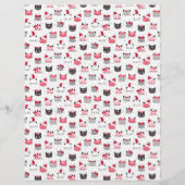 サンタハッツスクラップブック付きクリスマス猫紙 (裏面)