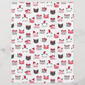 サンタハッツスクラップブック付きクリスマス猫紙 (正面)