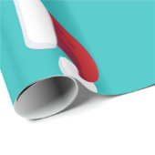 サンタハッツブルークリスマスホリデーお洒落 ラッピングペーパー (ロールコーナー)