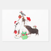 サンタハッツラッピング紙フラットシート付きペット ラッピングペーパーシート (正面2)