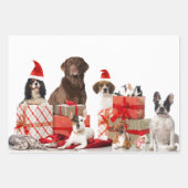 サンタハッツラッピング紙フラットシート付きペット ラッピングペーパーシート (正面)
