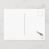 サンタハットおもしろいカード付きクリスマスキリン動物 シーズンポストカード (裏面)