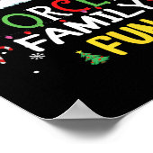 サンタハットおもしろい強制ファミリーおもしろい皮肉キリスト ポスター (角)