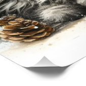 サンタハットがクリスマスを子猫にする ポスター (コーナー)