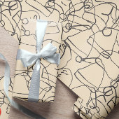 サンタハットが控えめなエレガントクリスマスをジャムーン ラッピングペーパー