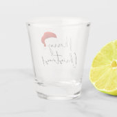 サンタハットでクリスマスを祝う ショットグラス (裏面)