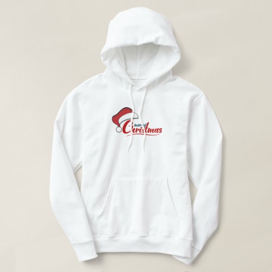 サンタハットでクリスマスを祝う パーカ (デザイン正面)