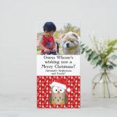 サンタハットでクリスマスフクロウを推測 シーズンカード (スタンド正面)