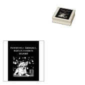 サンタハットでチワワとゴム印 ラバースタンプ (押印)