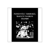 サンタハットでチワワとゴム印 ラバースタンプ (インプリント)