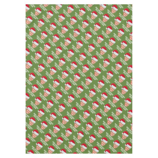 サンタハットで切り札 – クリスマスを再素晴らし作 テーブルクロス (正面)