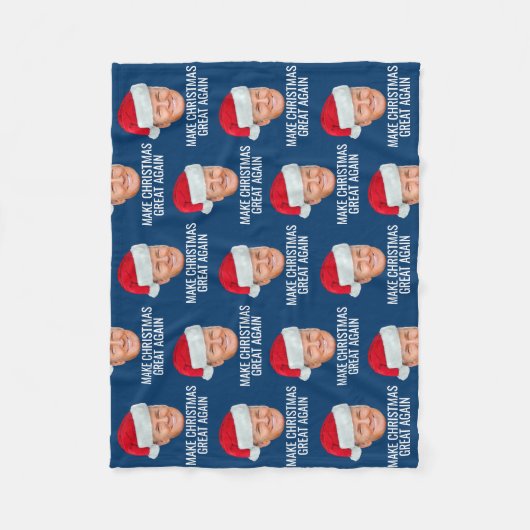 サンタハットで切り札 – クリスマスを再素晴らし作 フリースブランケット (正面)