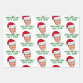 サンタハットで切り札 – クリスマスを再素晴らし作 ラッピングペーパーシート (正面)