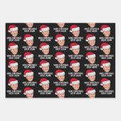 サンタハットで切り札 – クリスマスを再素晴らし作 ラッピングペーパーシート (正面3)