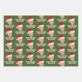 サンタハットで切り札 – クリスマスを再素晴らし作 ラッピングペーパーシート (正面2)