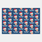 サンタハットで切り札 – クリスマスを再素晴らし作 ラッピングペーパーシート (正面)