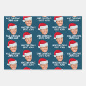 サンタハットで切り札 – クリスマスを再素晴らし作 ラッピングペーパーシート (正面2)