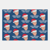 サンタハットで切り札 – クリスマスを再素晴らし作 ラッピングペーパーシート (正面)