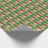 サンタハットで切り札 – クリスマスを再素晴らし作 ラッピングペーパー (角)