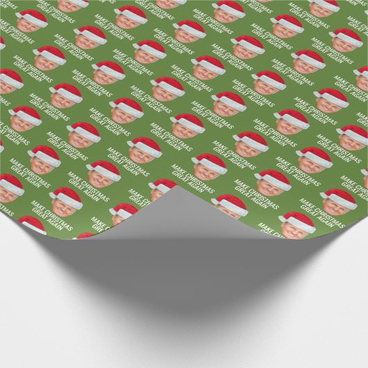 サンタハットで切り札 – クリスマスを再素晴らし作 ラッピングペーパー (角)