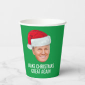 サンタハットで切り札 – クリスマスを再素晴らし作 紙コップ (裏面)