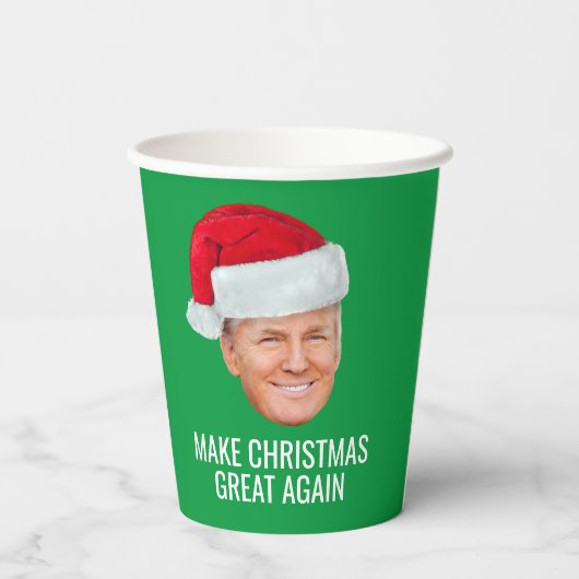 サンタハットで切り札 – クリスマスを再素晴らし作 紙コップ (裏面)