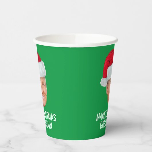 サンタハットで切り札 – クリスマスを再素晴らし作 紙コップ (左)