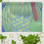 サンタハットで愛らしいフクロウ キッチンタオル (折り畳み)