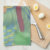 サンタハットで愛らしいフクロウ キッチンタオル (四つ折り)