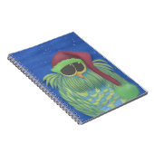 サンタハットで愛らしいフクロウ ノートブック (右側)