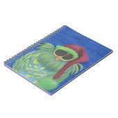 サンタハットで愛らしいフクロウ ノートブック (左側)