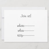 サンタハットとのクリスマスレチャットノワール 招待状 (裏面)