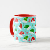 サンタハットとキャンディーキャンクリスマス マグカップ (正面左)