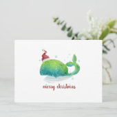 サンタハットとキュートなクジラ シーズンカード (スタンド正面)