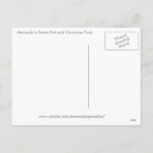 サンタハットとクリスマスパッドの人魚 シーズンポストカード (裏面)