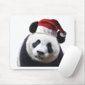 サンタハットとクリスマスパンダ マウスパッド (マウス)