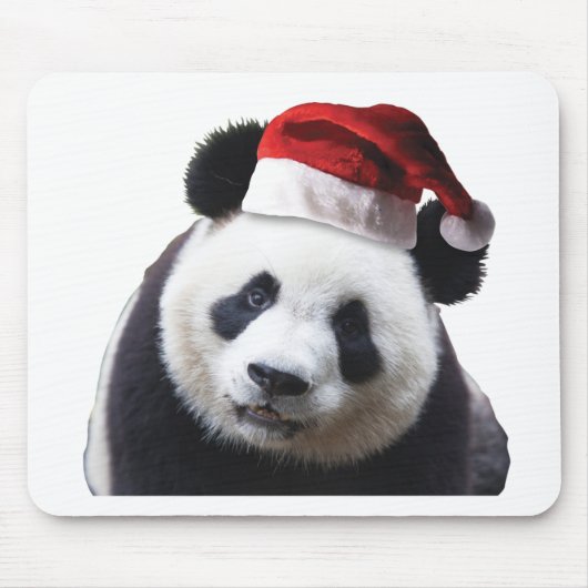 サンタハットとクリスマスパンダ マウスパッド (正面)