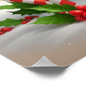 サンタハットとクリスマスマンガの馬 ポスター (角)