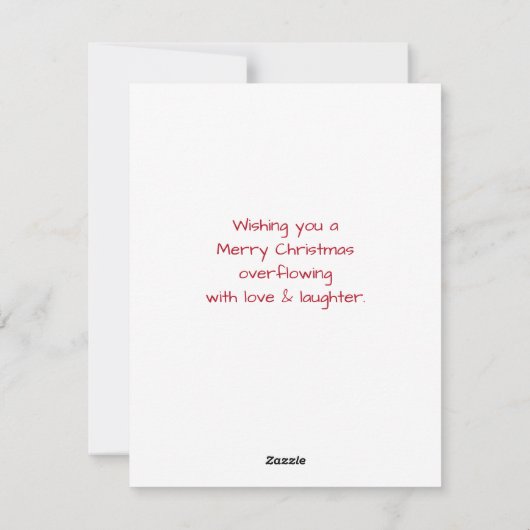 サンタハットとサングラスクリスマスを着たラマ シーズンカード (裏面)